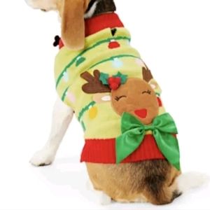 XXXL Merry Makings "Oh, Deer" Holiday Reindeer Sweater For Dogs